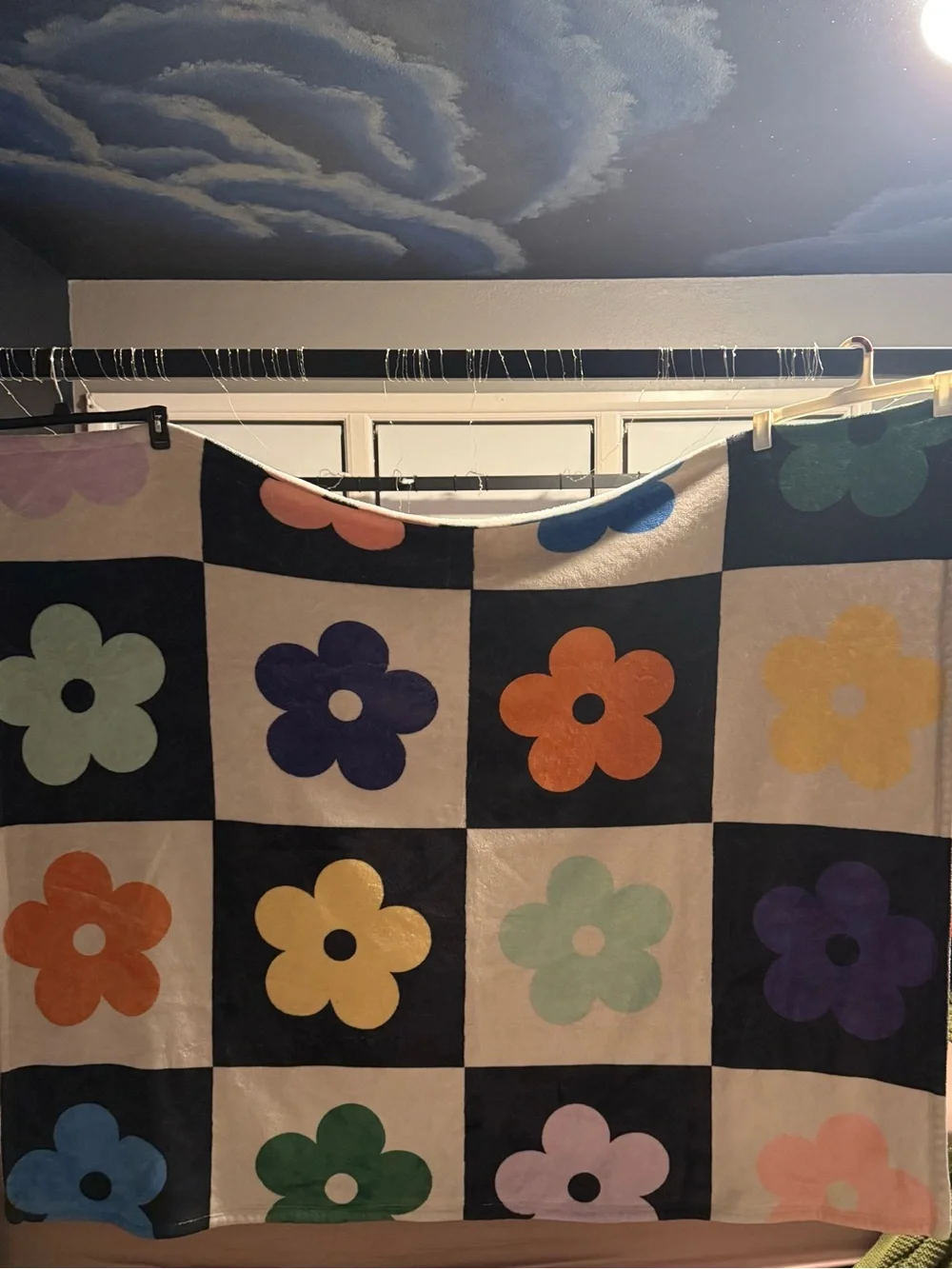 Colorful Floral Patchwork Throw Blanket - Multicolor